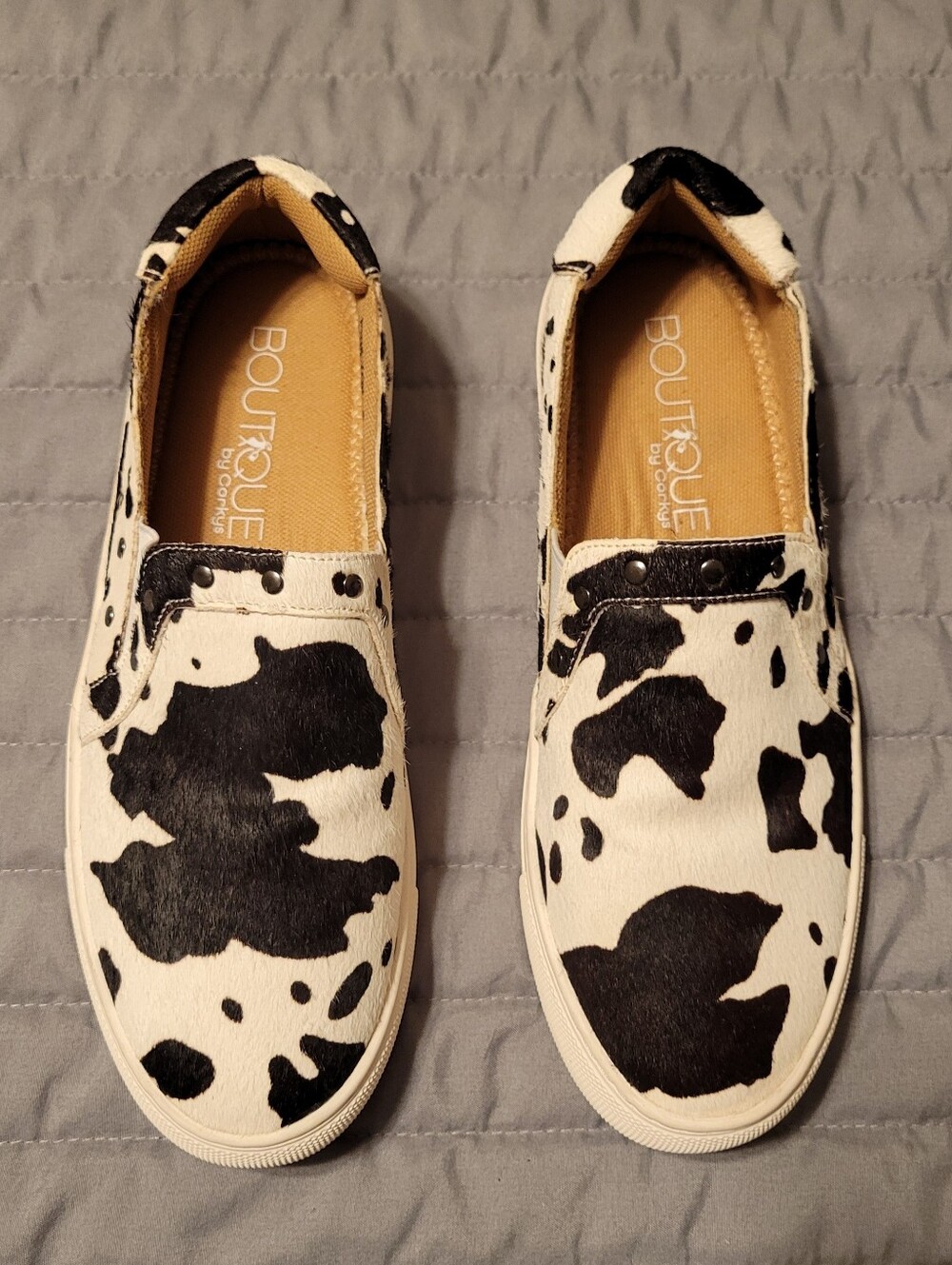 Boutique By Corkys Cowhide Pine Top Leather Slip On Women's Sz 8